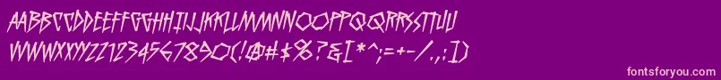 KillcrazyBbItalic Font – Pink Fonts on Purple Background