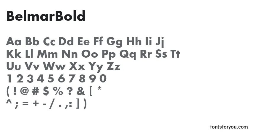 A fonte BelmarBold – alfabeto, números, caracteres especiais