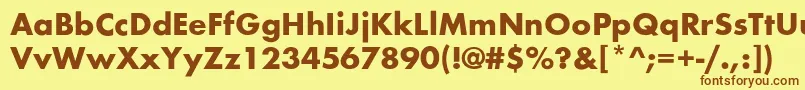 BelmarBold Font – Brown Fonts on Yellow Background