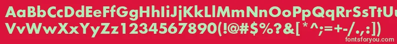 フォントBelmarBold – 赤い背景に緑の文字