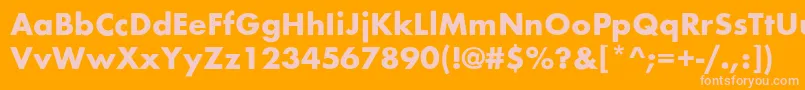 BelmarBold-Schriftart – Rosa Schriften auf orangefarbenem Hintergrund