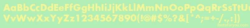 BelmarBold Font – Yellow Fonts on Green Background