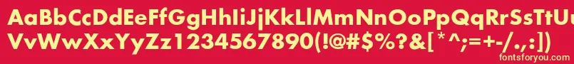 BelmarBold Font – Yellow Fonts on Red Background