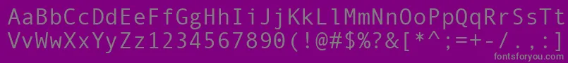 フォントAndaleMonoKoi8 – 紫の背景に灰色の文字