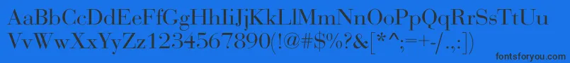 NarragansetteLight Font – Black Fonts on Blue Background