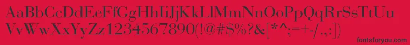 NarragansetteLight Font – Black Fonts on Red Background