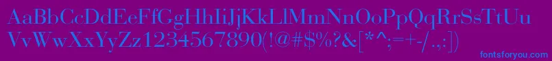 NarragansetteLight Font – Blue Fonts on Purple Background