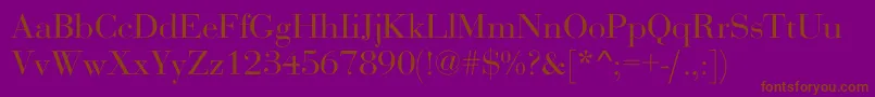 NarragansetteLight Font – Brown Fonts on Purple Background