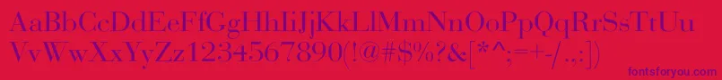 NarragansetteLight Font – Purple Fonts on Red Background