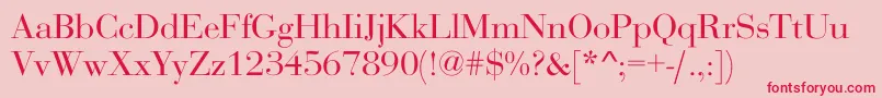 NarragansetteLight Font – Red Fonts on Pink Background