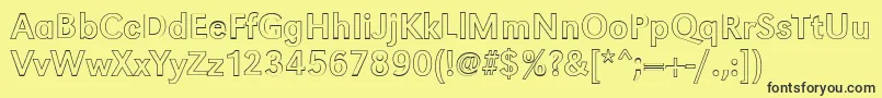 GroteskouRegular Font – Black Fonts on Yellow Background