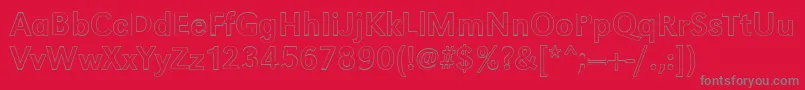 GroteskouRegular Font – Gray Fonts on Red Background