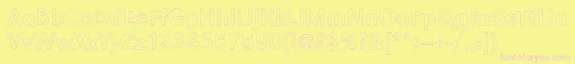 GroteskouRegular Font – Pink Fonts on Yellow Background