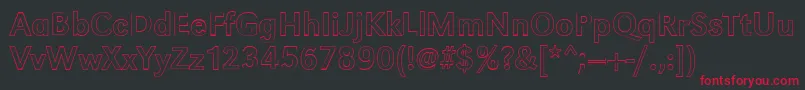 GroteskouRegular Font – Red Fonts on Black Background