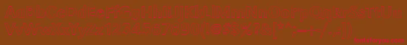 GroteskouRegular Font – Red Fonts on Brown Background