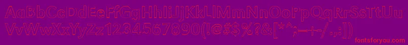 GroteskouRegular Font – Red Fonts on Purple Background