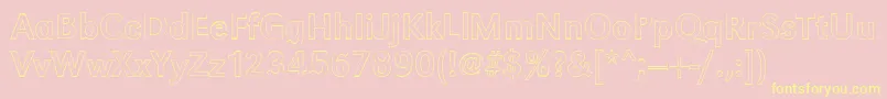 GroteskouRegular Font – Yellow Fonts on Pink Background