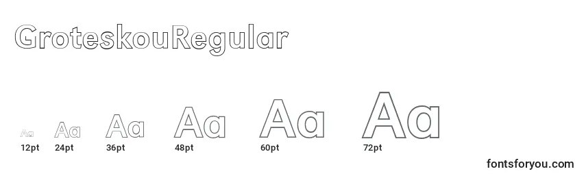 GroteskouRegular Font Sizes