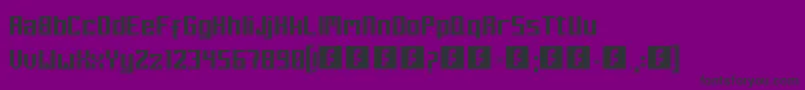 InHisRightPlace-Schriftart – Schwarze Schriften auf violettem Hintergrund