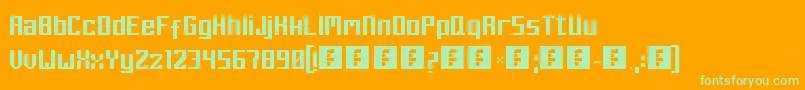 InHisRightPlace Font – Green Fonts on Orange Background