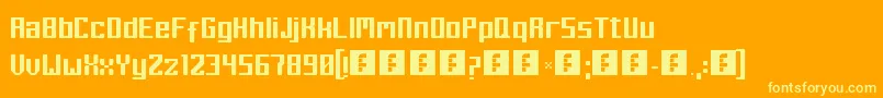 InHisRightPlace Font – Yellow Fonts on Orange Background