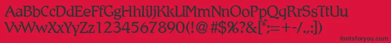 R790RomanRegular Font – Black Fonts on Red Background