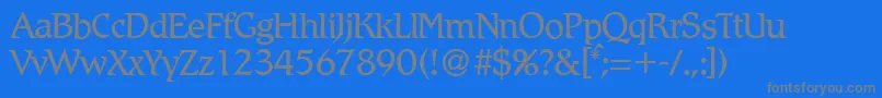 フォントR790RomanRegular – 青い背景に灰色の文字