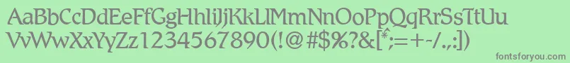 R790RomanRegular Font – Gray Fonts on Green Background