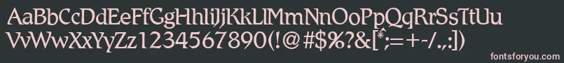R790RomanRegular Font – Pink Fonts on Black Background