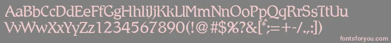 フォントR790RomanRegular – 灰色の背景にピンクのフォント