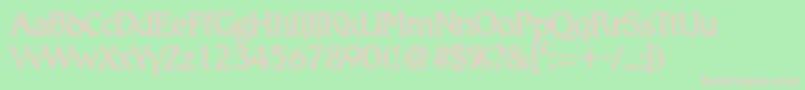 フォントR790RomanRegular – 緑の背景にピンクのフォント