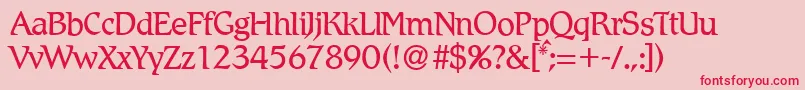 R790RomanRegular Font – Red Fonts on Pink Background