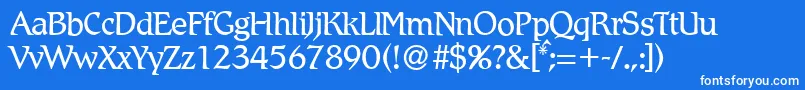 Шрифт R790RomanRegular – белые шрифты на синем фоне