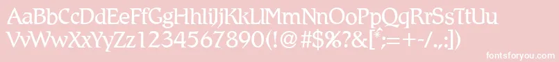 R790RomanRegular Font – White Fonts on Pink Background