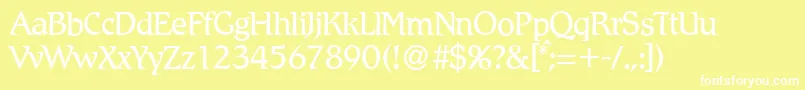 R790RomanRegular Font – White Fonts on Yellow Background