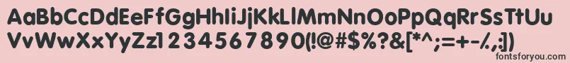 VagBlackRegular Font – Black Fonts on Pink Background