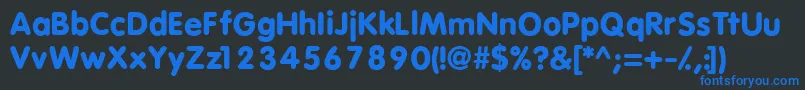VagBlackRegular Font – Blue Fonts on Black Background