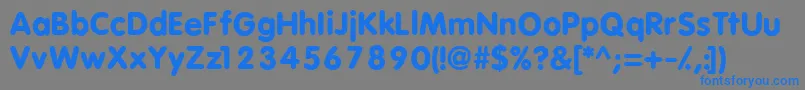フォントVagBlackRegular – 灰色の背景に青い文字