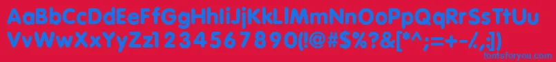 VagBlackRegular Font – Blue Fonts on Red Background