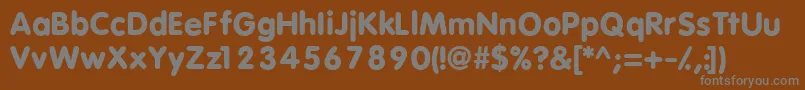 VagBlackRegular Font – Gray Fonts on Brown Background