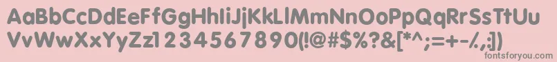 VagBlackRegular Font – Gray Fonts on Pink Background