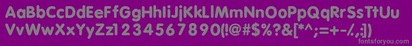 VagBlackRegular Font – Gray Fonts on Purple Background
