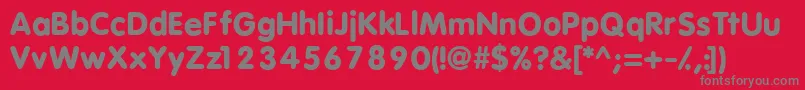 フォントVagBlackRegular – 赤い背景に灰色の文字