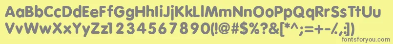 VagBlackRegular Font – Gray Fonts on Yellow Background