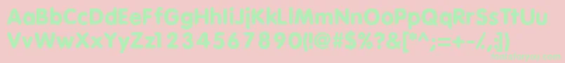 VagBlackRegular-Schriftart – Grüne Schriften auf rosa Hintergrund