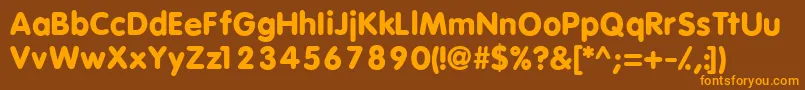 VagBlackRegular Font – Orange Fonts on Brown Background