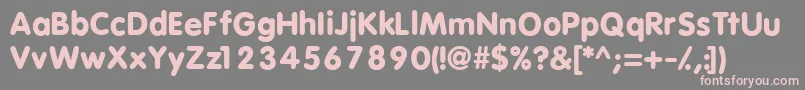 VagBlackRegular Font – Pink Fonts on Gray Background
