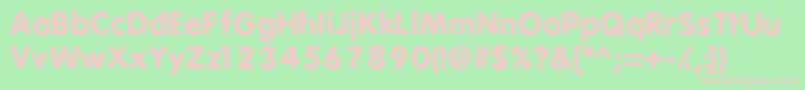 VagBlackRegular Font – Pink Fonts on Green Background