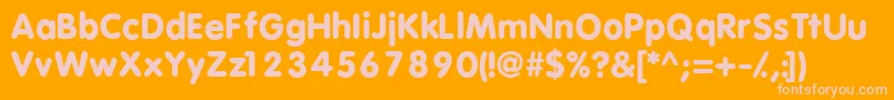 VagBlackRegular Font – Pink Fonts on Orange Background