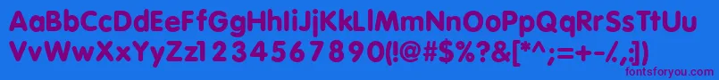 VagBlackRegular Font – Purple Fonts on Blue Background
